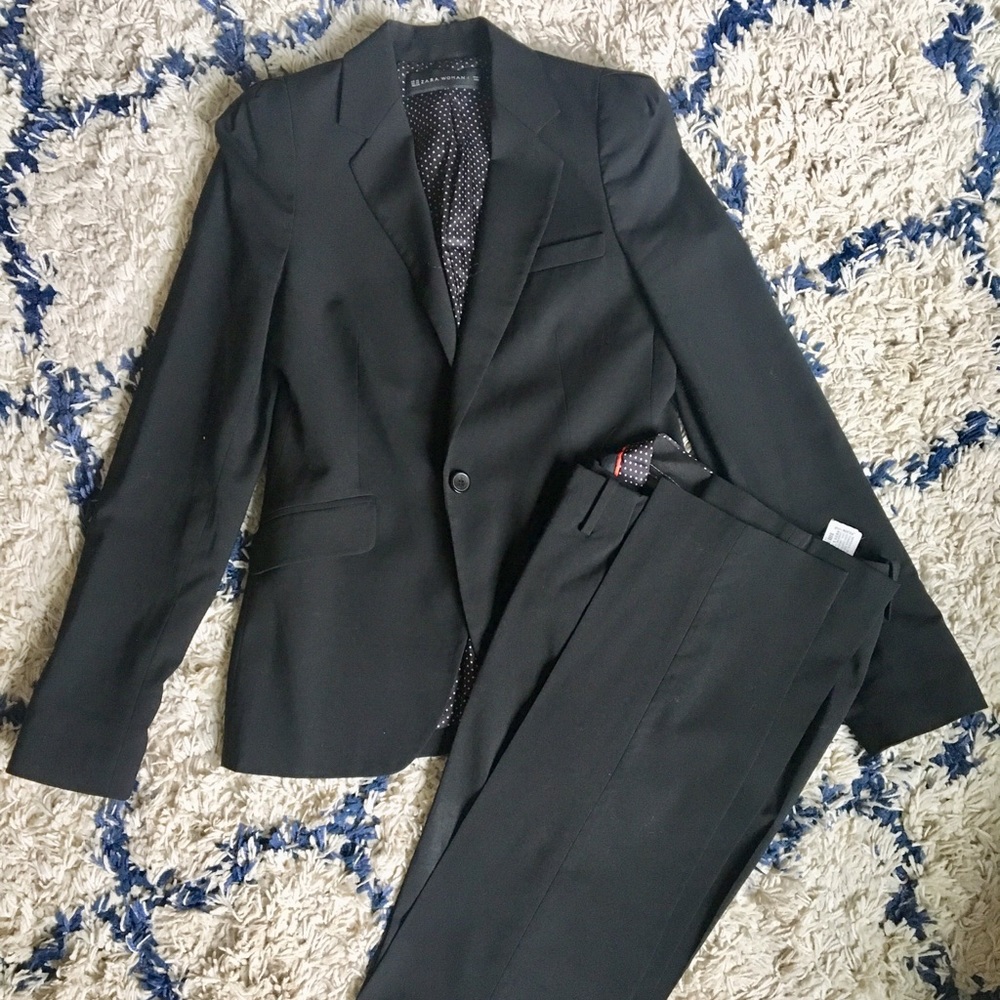 Classic Black Suit with a Feminine Touch!